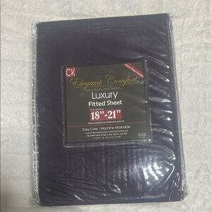CK Luxury Purple Fitted Sheet 18"-21" California King